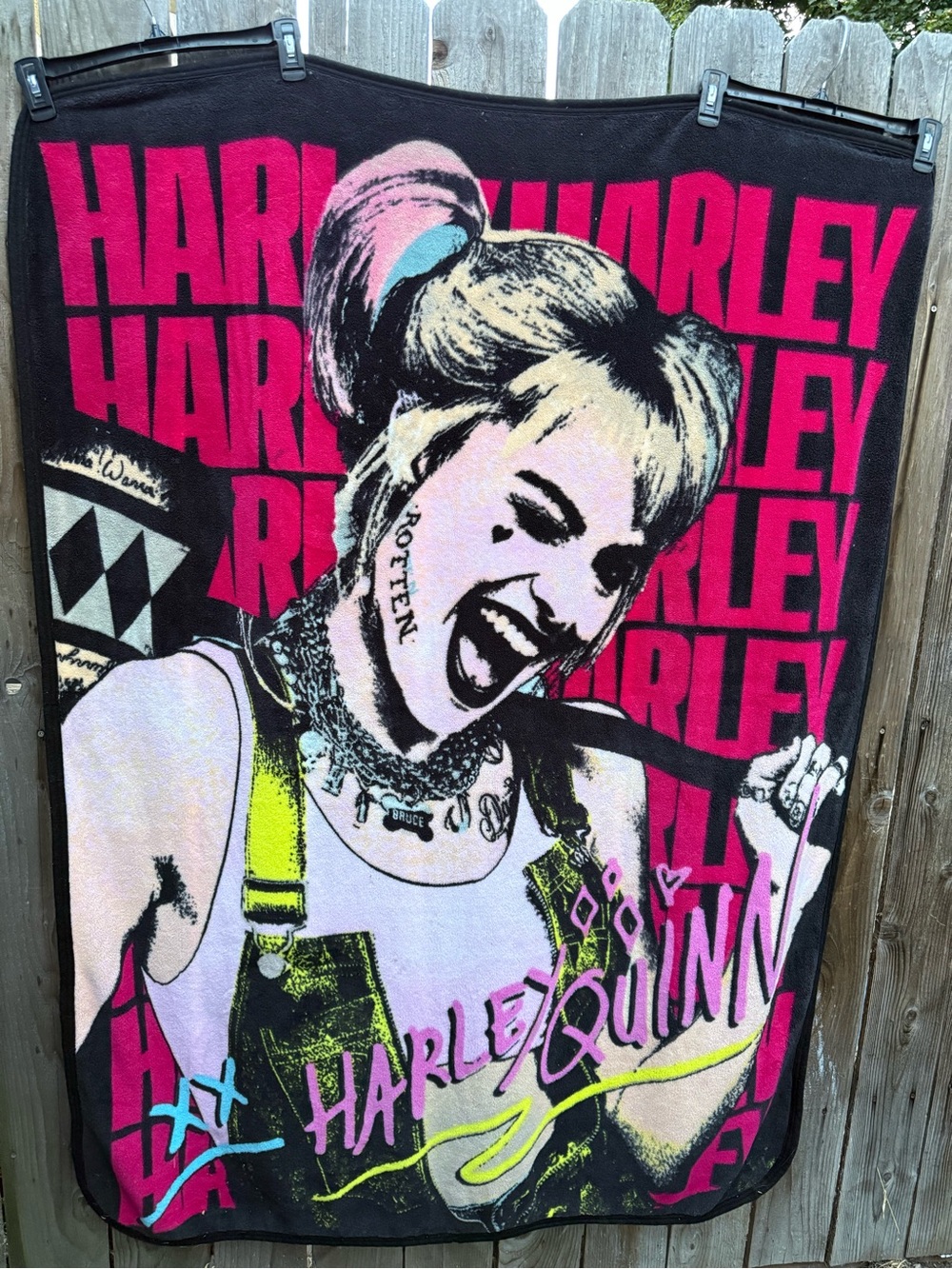 DC Comics Birds of Prey Harley Quinn Fleece Throw Blanket Northwest Co